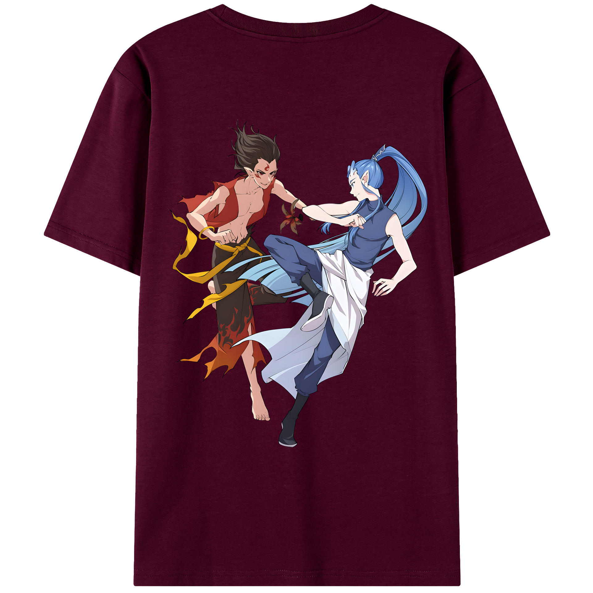 （画像用） Ne Zha 2 ナタ 魔童の大暴れ レディース半袖Tシャツ(バックプリント)